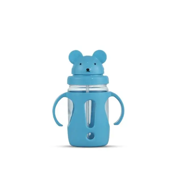 Mickey Water Bottle 400 ML Trans & Light Blue