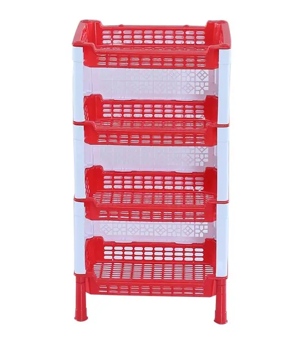 RFL Moushumi Rack 4 Step - Red & White - smilecart